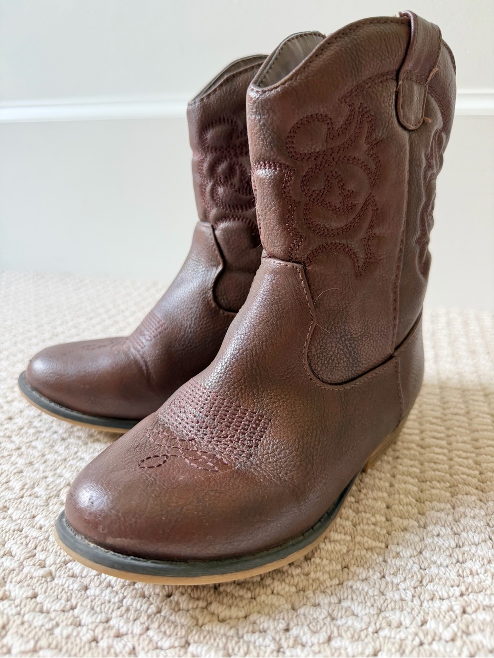 Cat & Jack Brown Western Pull-On Kids Boots